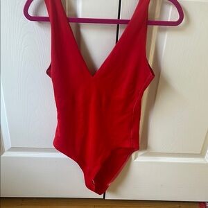 Elegant Red Women's One Piece Swimsuit Onewith Medium